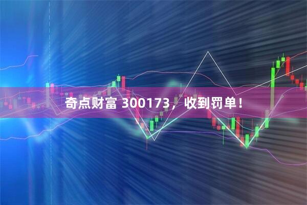 奇点财富 300173，收到罚单！