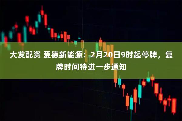 大发配资 爱德新能源：2月20日9时起停牌，复牌时间待进一步通知